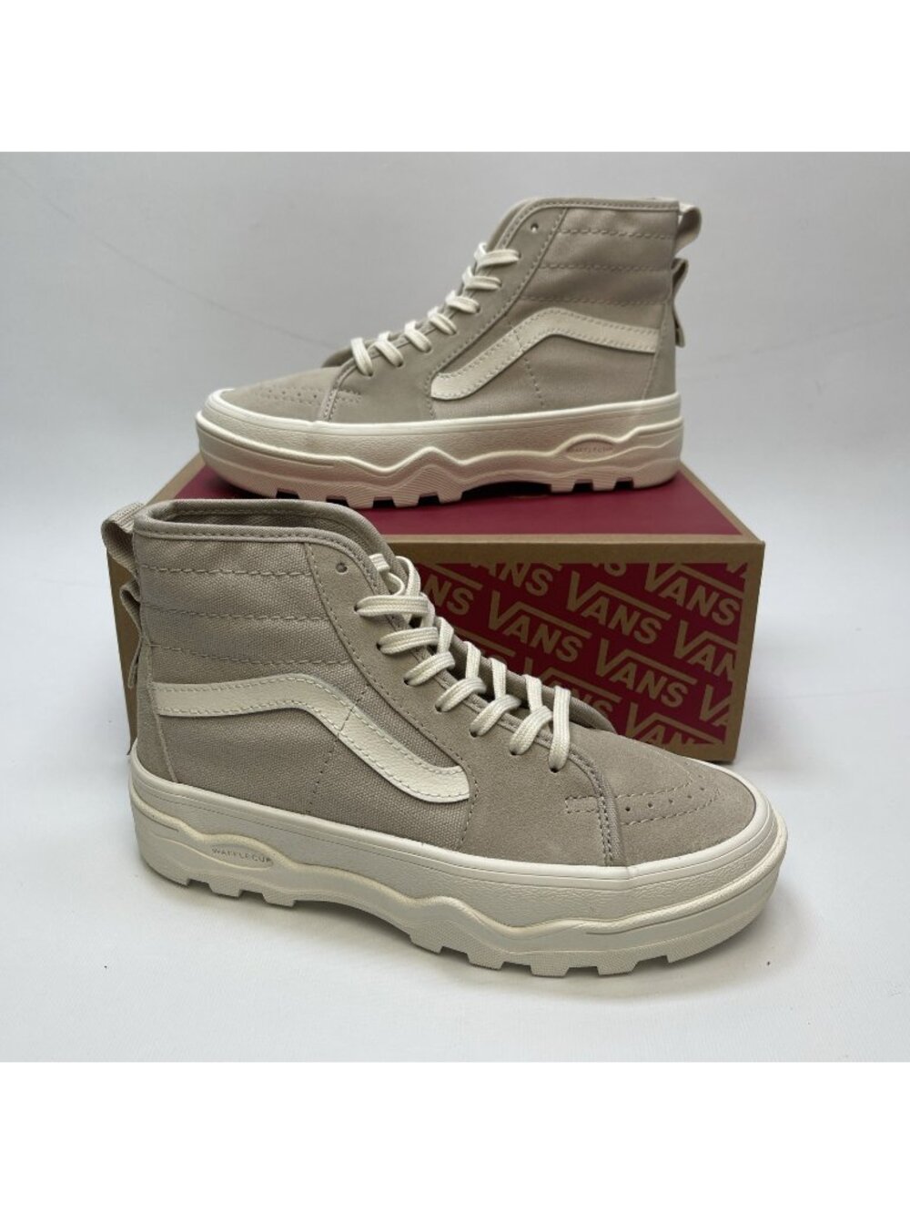 Vans Sk8-Hi Sentry Waffle Cup French Oak Suede Sneakers Women's Size 5 US NEW
